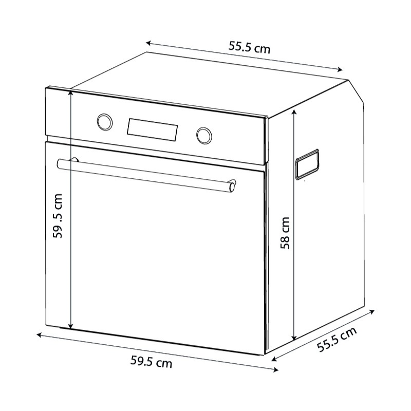 EB-501 ⋆ Horno electrico 60 cm de empotrar para cocina 110 - 127 v