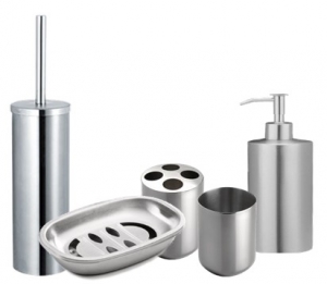 kit de baño acero inoxidable cepillo vaso dispensador porta cepillo jabon accesorios para baño